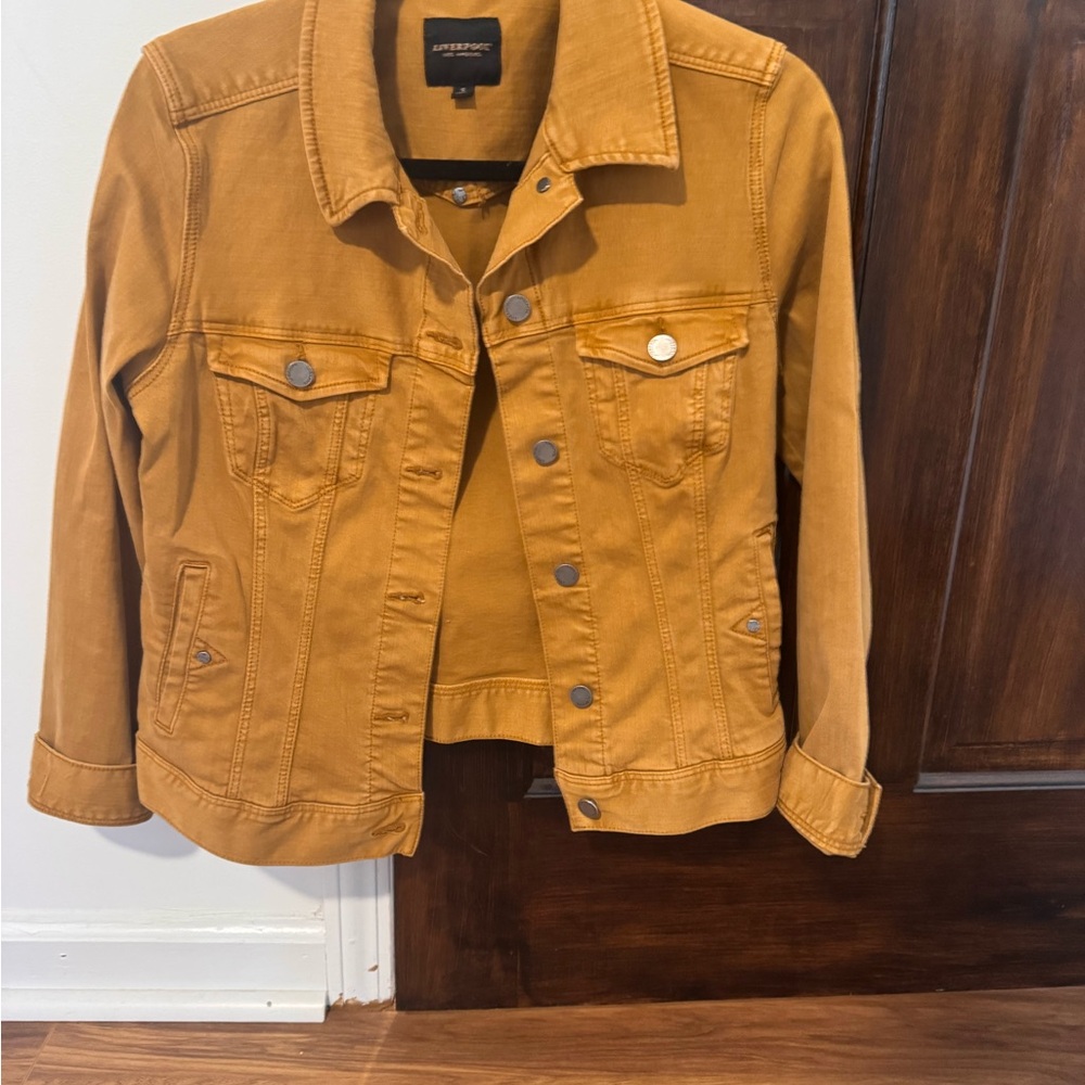 Liverpool Tan/MustardJean Jacket Stitch Fix Perfect Condition Small Like New